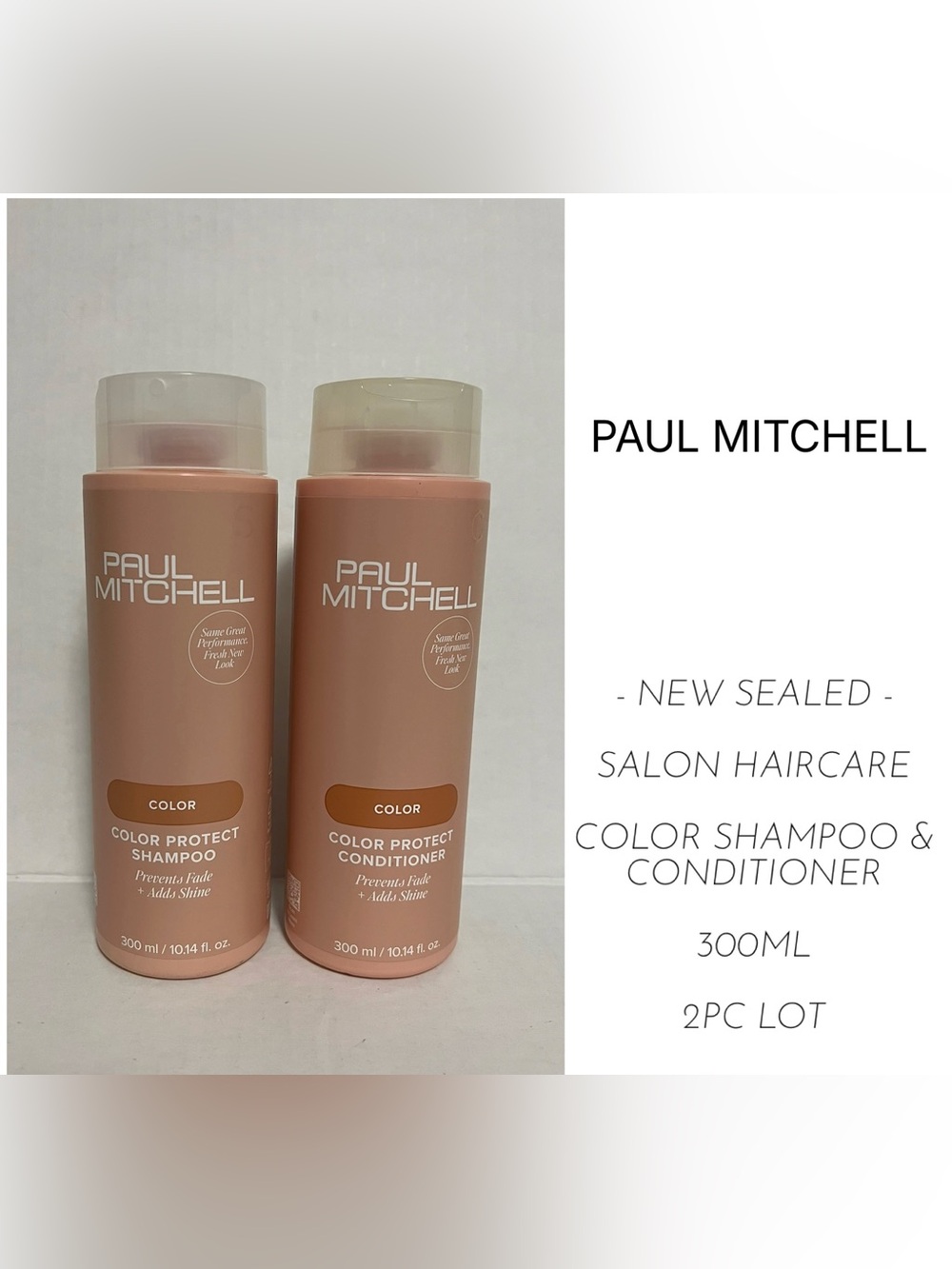 PAUL MITCHELL - NEW SEALED - 2PC LOT - 300ML COLOR SHAMPOO & CONDITIONER